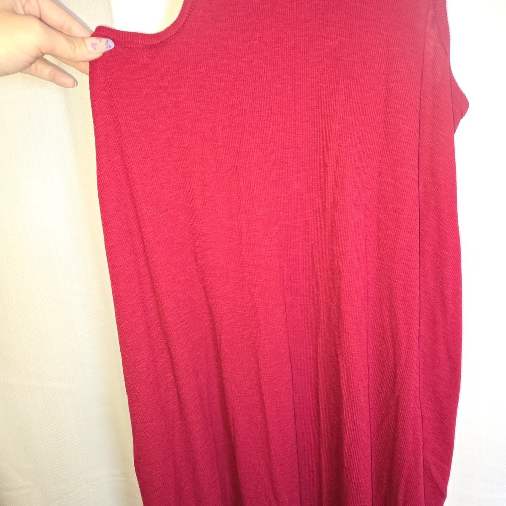 Free People FP Beach LA Nite Swing Mini Sleeveless Dress Ribbed Knit Coverup L - Picture 4 of 8